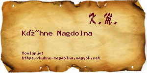 Kühne Magdolna névjegykártya