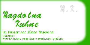 magdolna kuhne business card